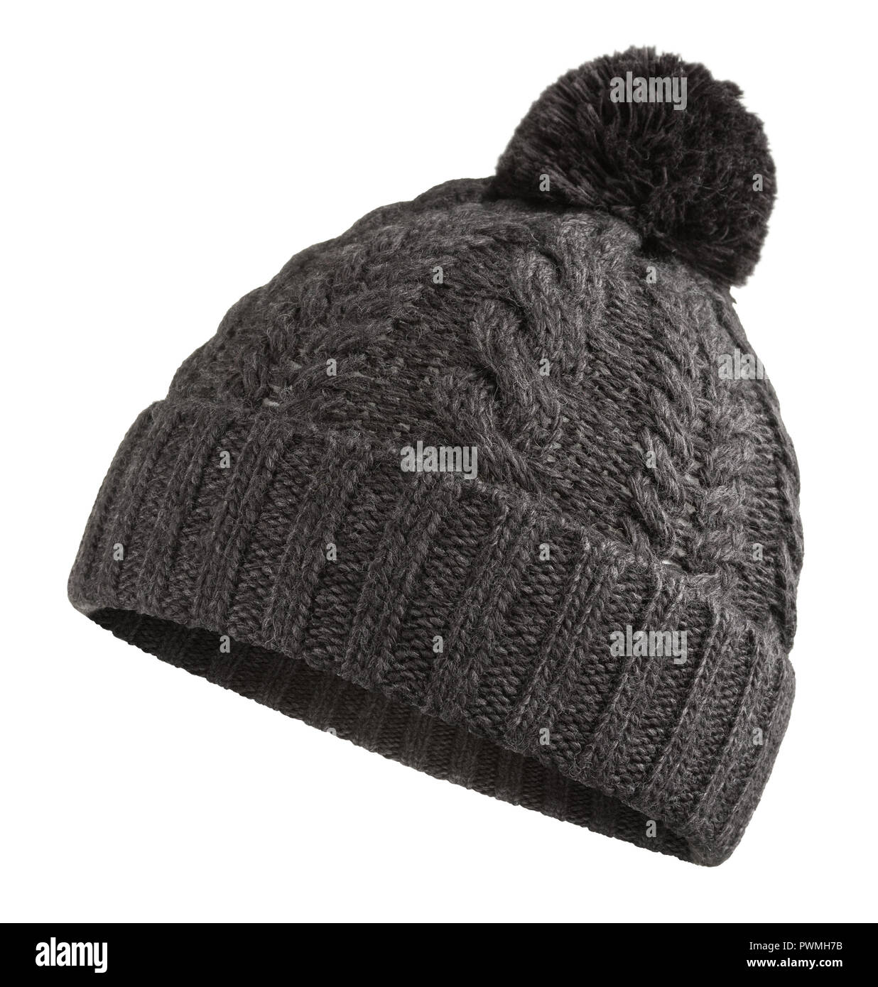 Caldo inverno sport hat isolati su sfondo bianco Foto Stock