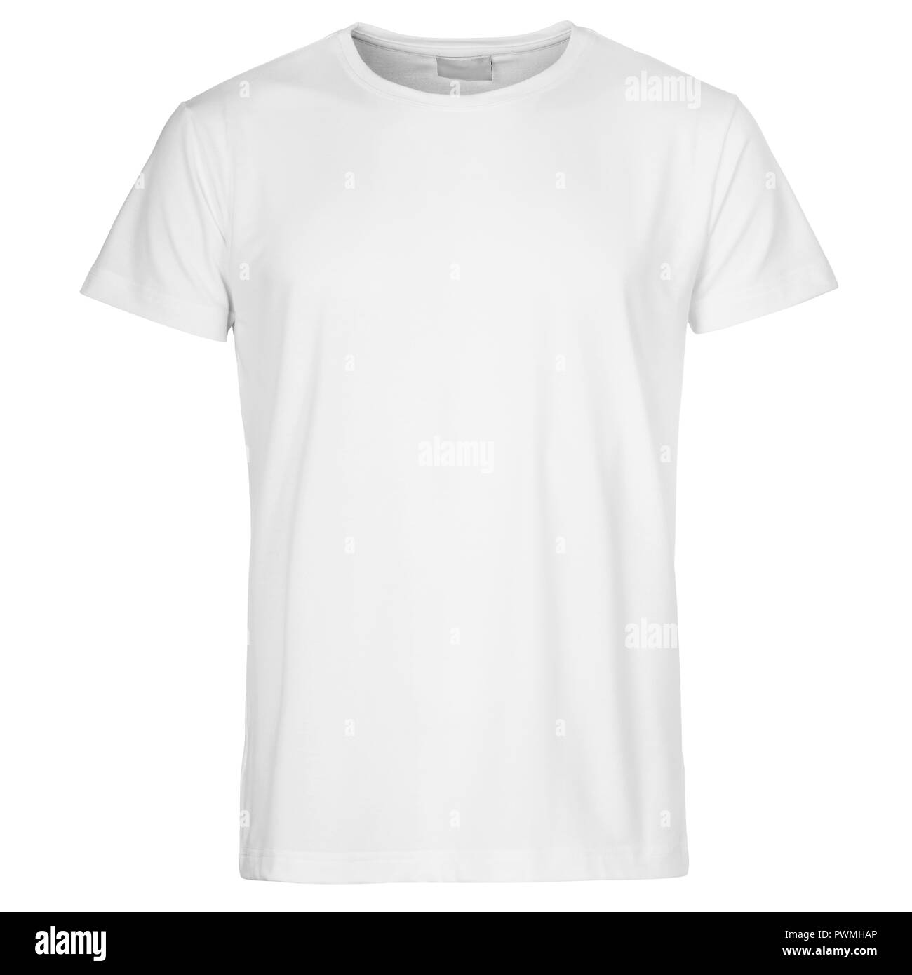 Gli uomini di taglio t-shirt isolati su sfondo bianco Foto Stock