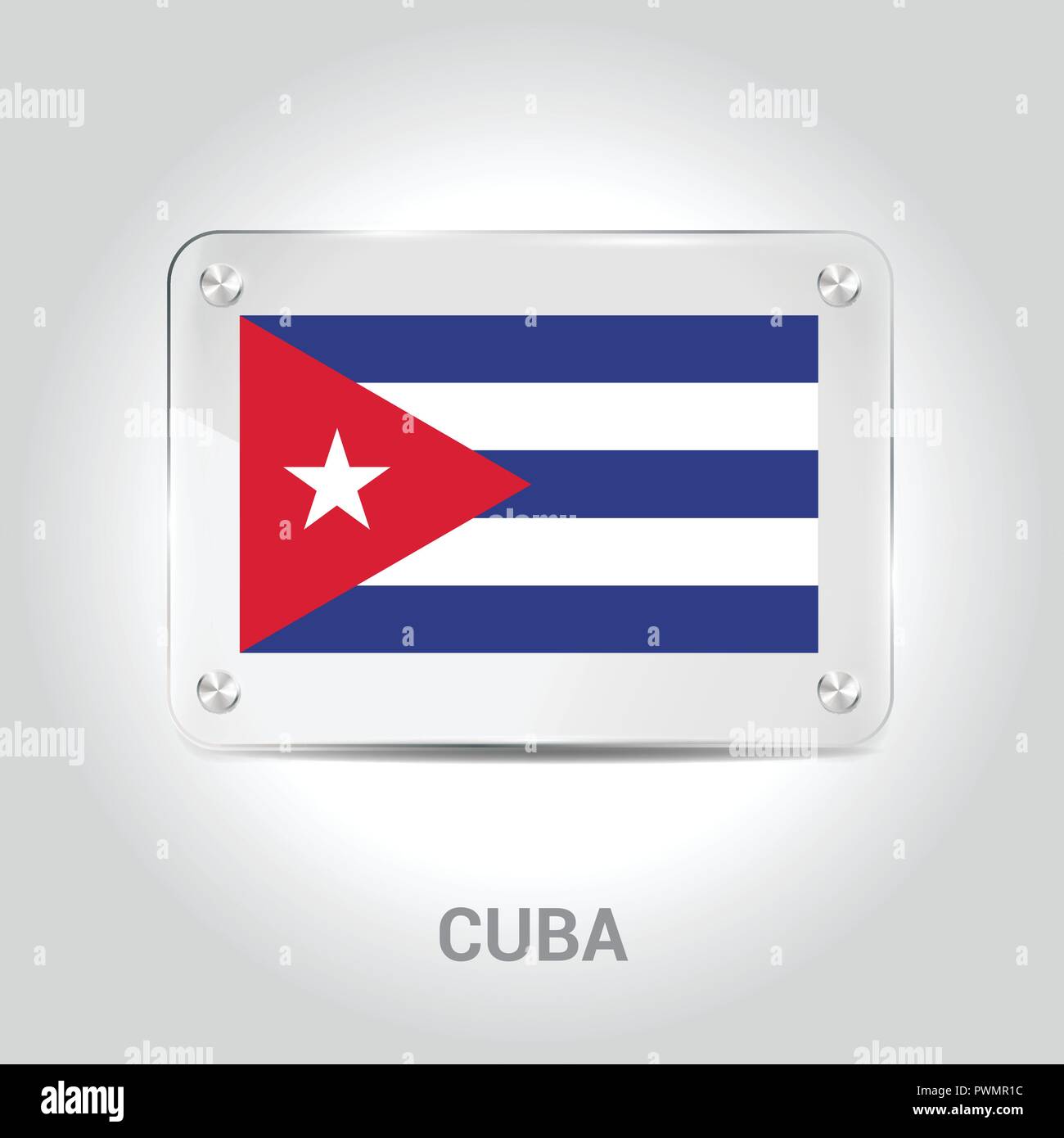 Cuba bandiera vettore di design Illustrazione Vettoriale