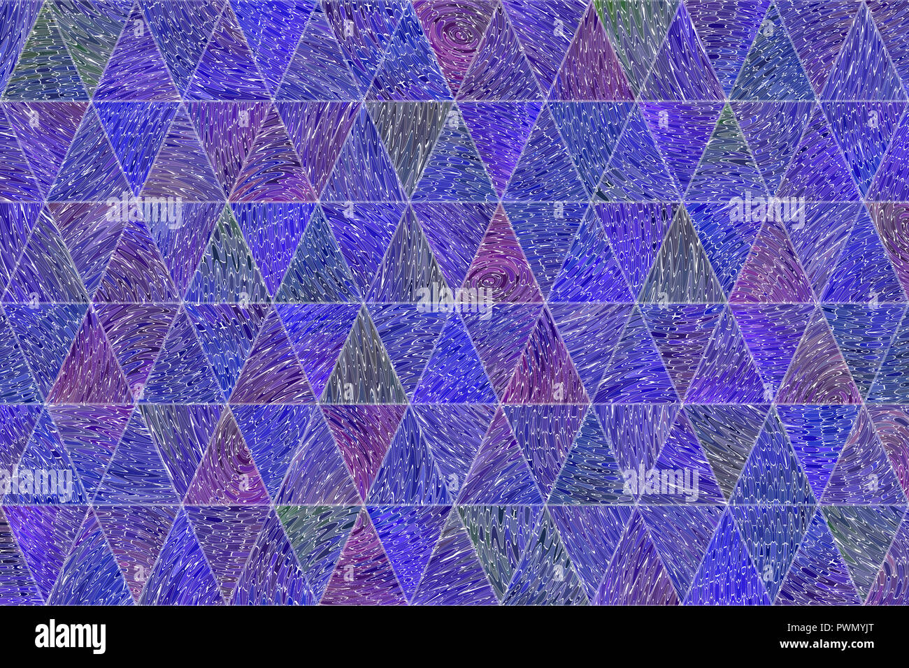 Triangolo astratto striscia arte generativa sfondo. Foto Stock