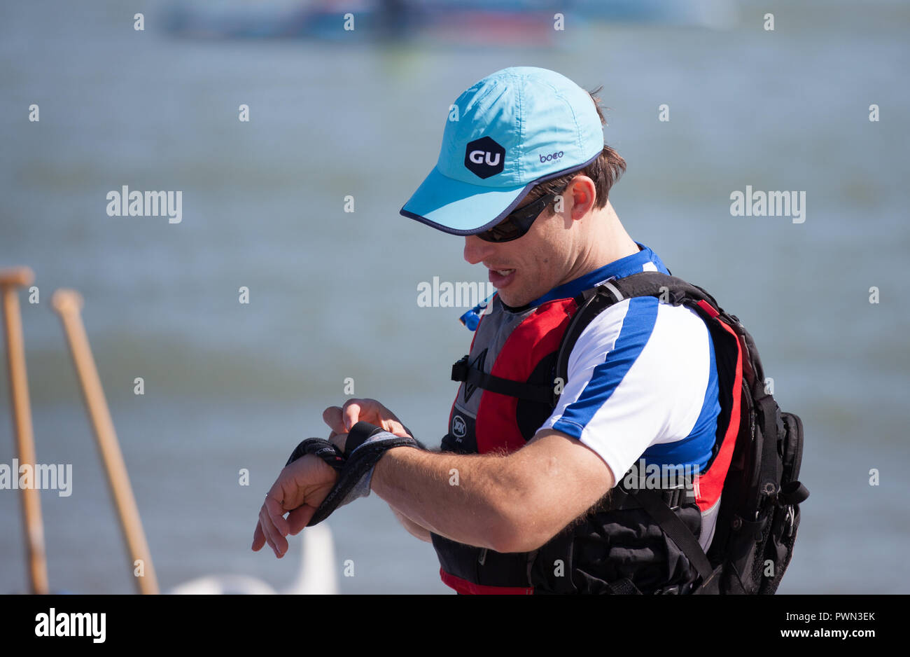 Dragon Boat Racers Foto Stock