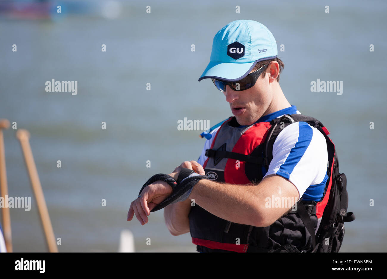 Dragon Boat Racers Foto Stock