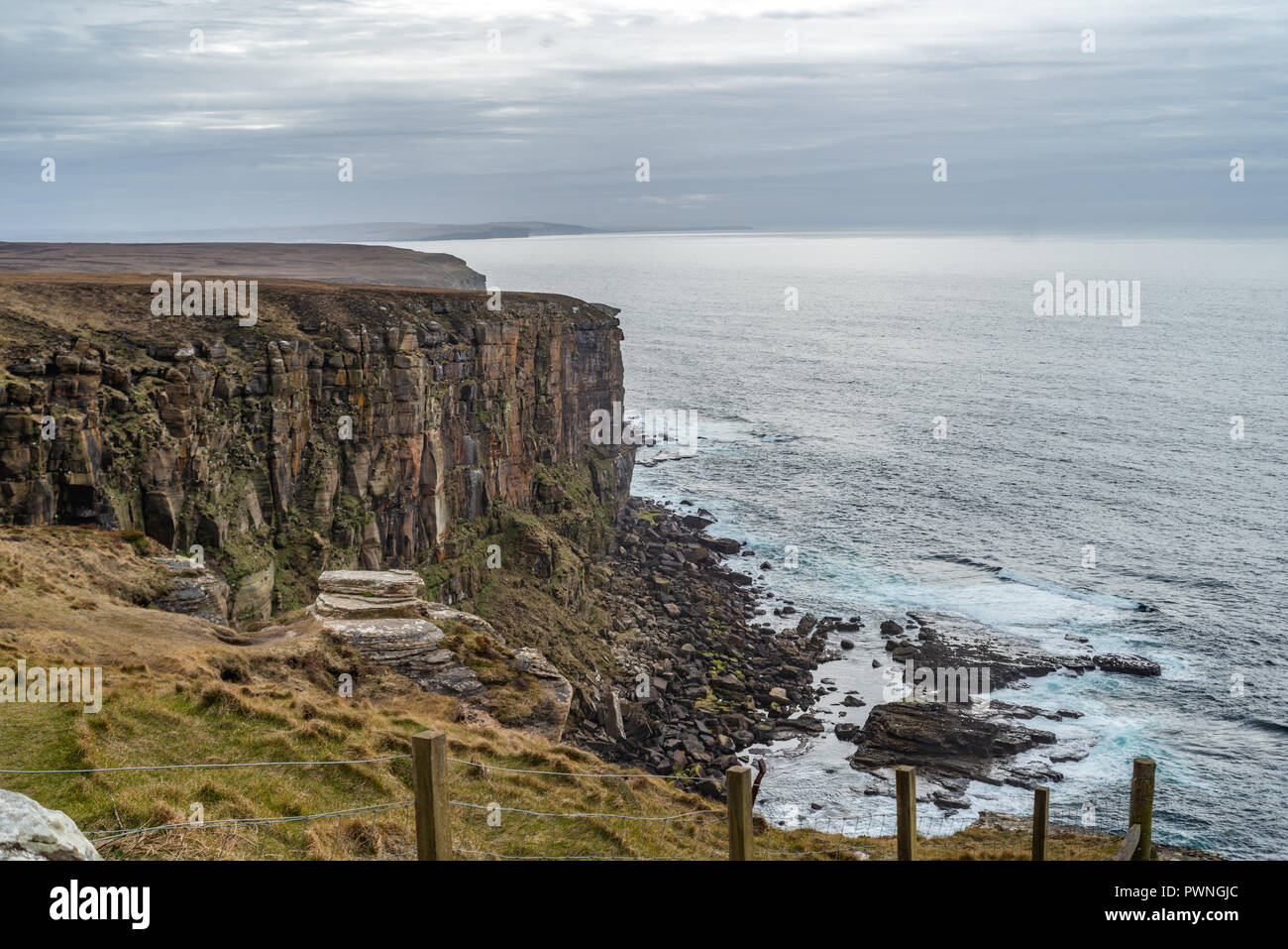 Faro, testa di Dunnett,, costa nord, Scotland, Regno Unito Foto Stock