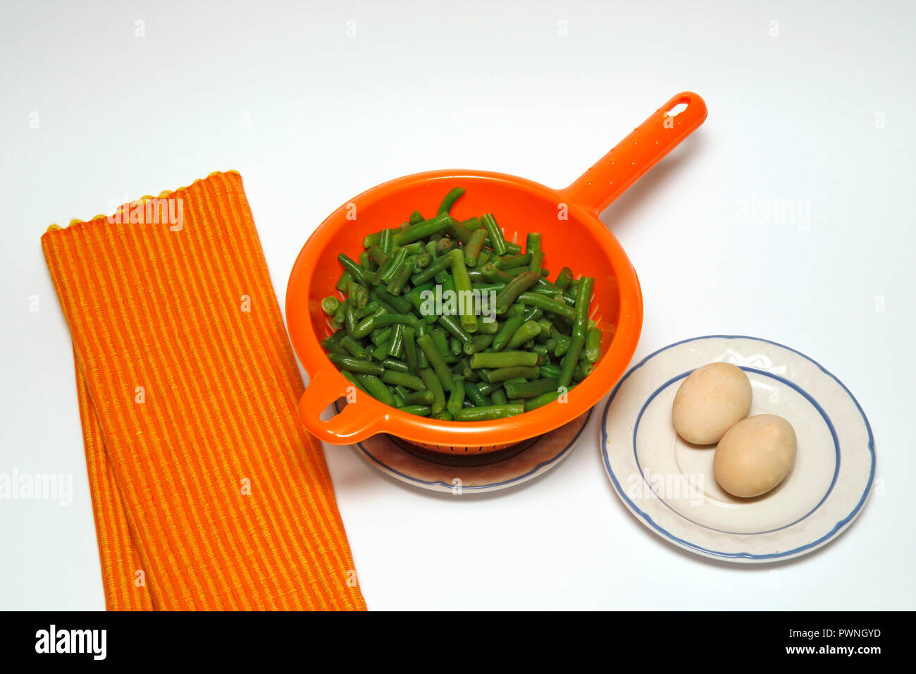 Luce di crema di fagioli verdi. Piatto preparato: C1DRWP Foto Stock