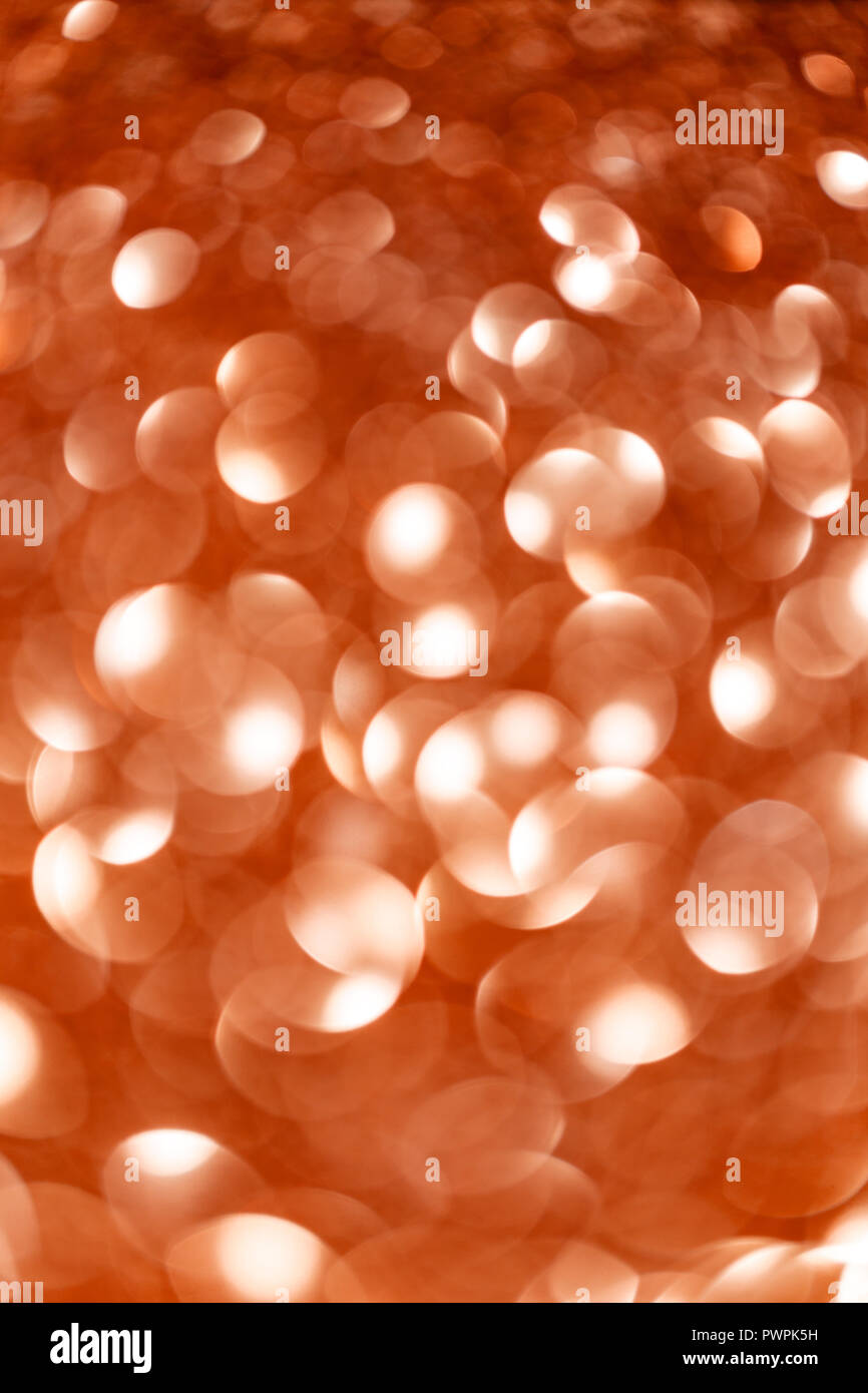 Oro astratta bokeh circoli di sfondo di Natale Foto Stock
