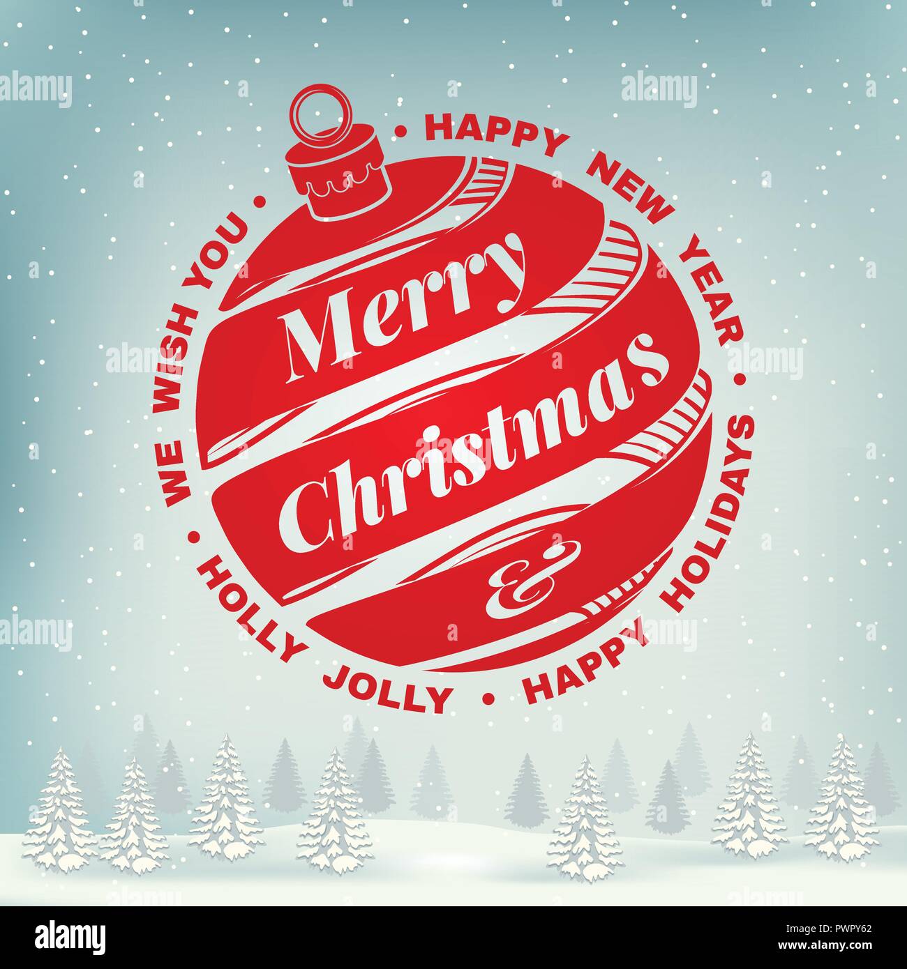 Vi Auguriamo Buon Natale E Felice Anno Nuovo.Vi Auguriamo Un Buon Natale E Felice Anno Nuovo Timbro Adesivi Con Appesi Campana Di Natale Illustrazione Vettoriale Vintage Design Tipografiche Per Natale E Anno Nuovo Emblema In Stile Retro Immagine E