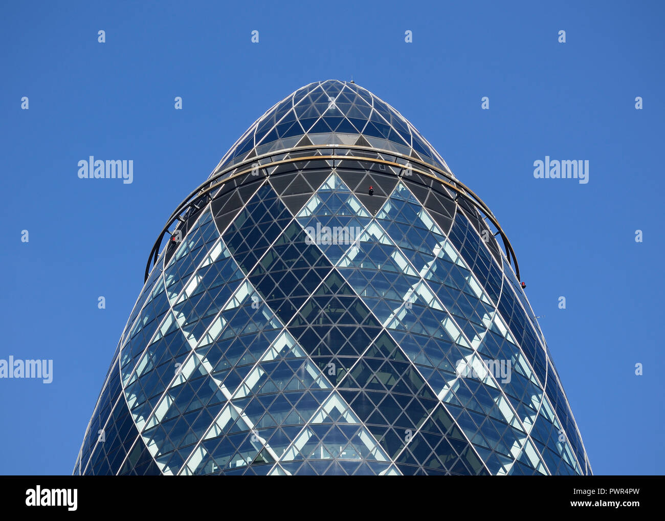 Il Gherkin Building, 30 St Mary Axe, London, Regno Unito Foto Stock