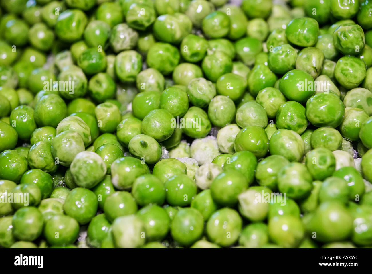 Piselli verdi texture di sfondo . vegetale close up Foto Stock