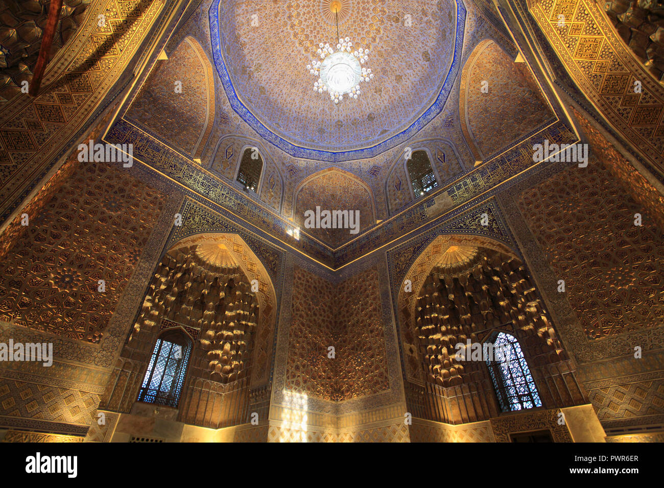 Uzbekistan, Samarcanda, Gur-e-Amir, Guri Amir, Mausoleo di, Tamerlane, Timur, interna Foto Stock