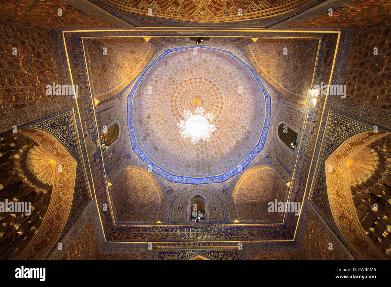 Uzbekistan, Samarcanda, Gur-e-Amir, Guri Amir, Mausoleo di, Tamerlane, Timur, interna Foto Stock