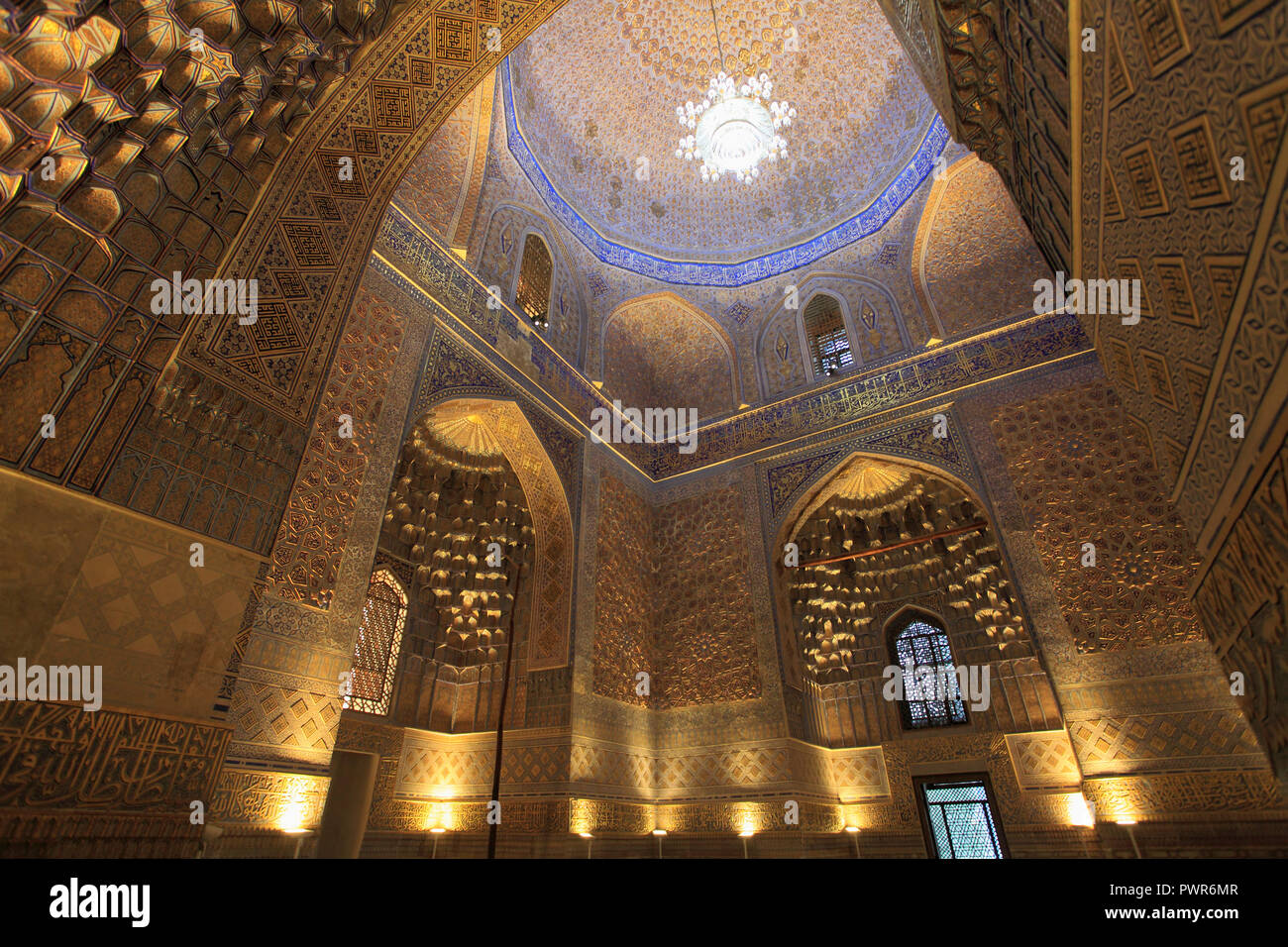 Uzbekistan, Samarcanda, Gur-e-Amir, Guri Amir, Mausoleo di, Tamerlane, Timur, interna Foto Stock
