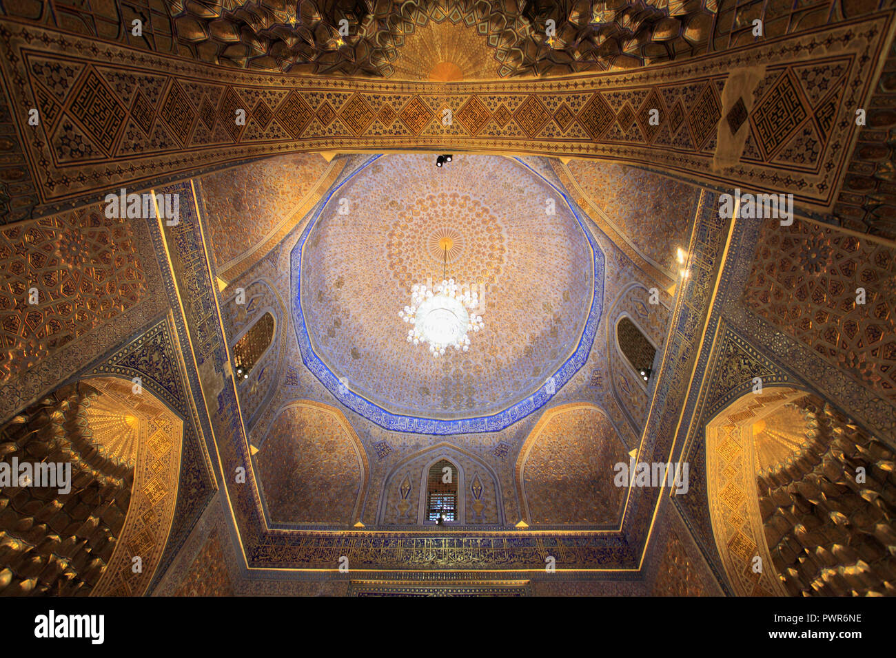 Uzbekistan, Samarcanda, Gur-e-Amir, Guri Amir, Mausoleo di, Tamerlane, Timur, interna Foto Stock