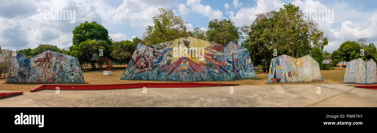 Panama City, Panama - marzo 2018: Parco Omar, (Parque Omar) nel cuore della città di Panama, Repubblica di Panama. Foto Stock
