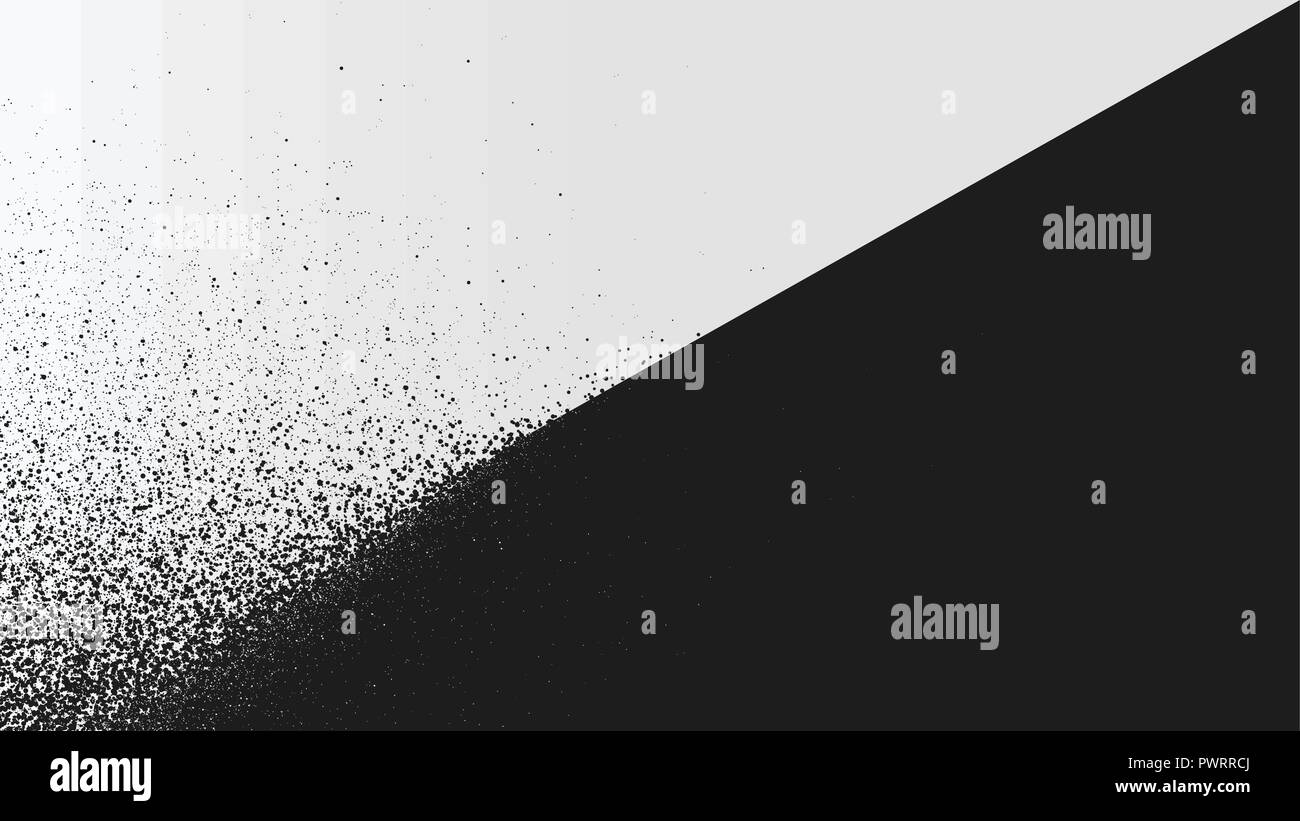 Nero e sfondo bianco esplosione da polveri, spray effetto illustrazione vettoriale modello per il tuo design Illustrazione Vettoriale