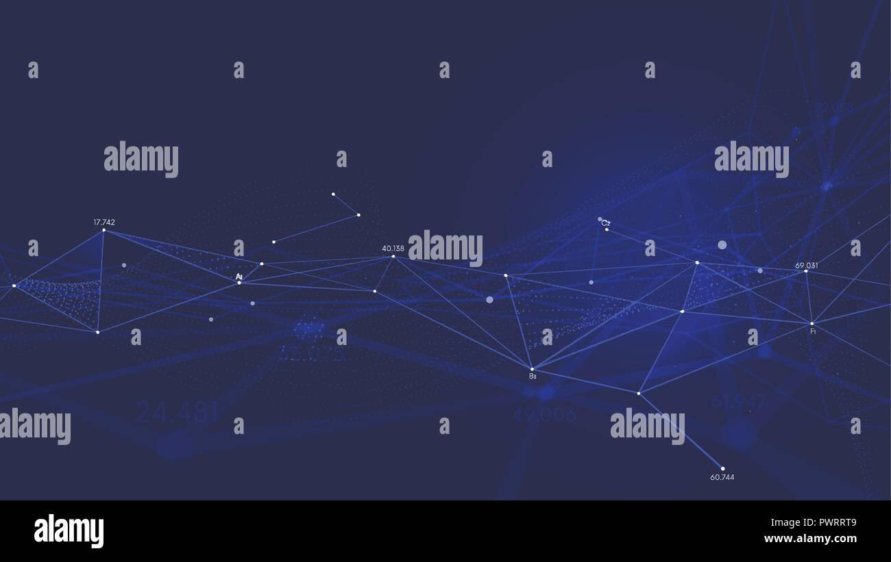 Connessione di rete digitale del plesso tecnologia futuristica, Abstract sfondo vettoriale per presentazioni aziendali Illustrazione Vettoriale