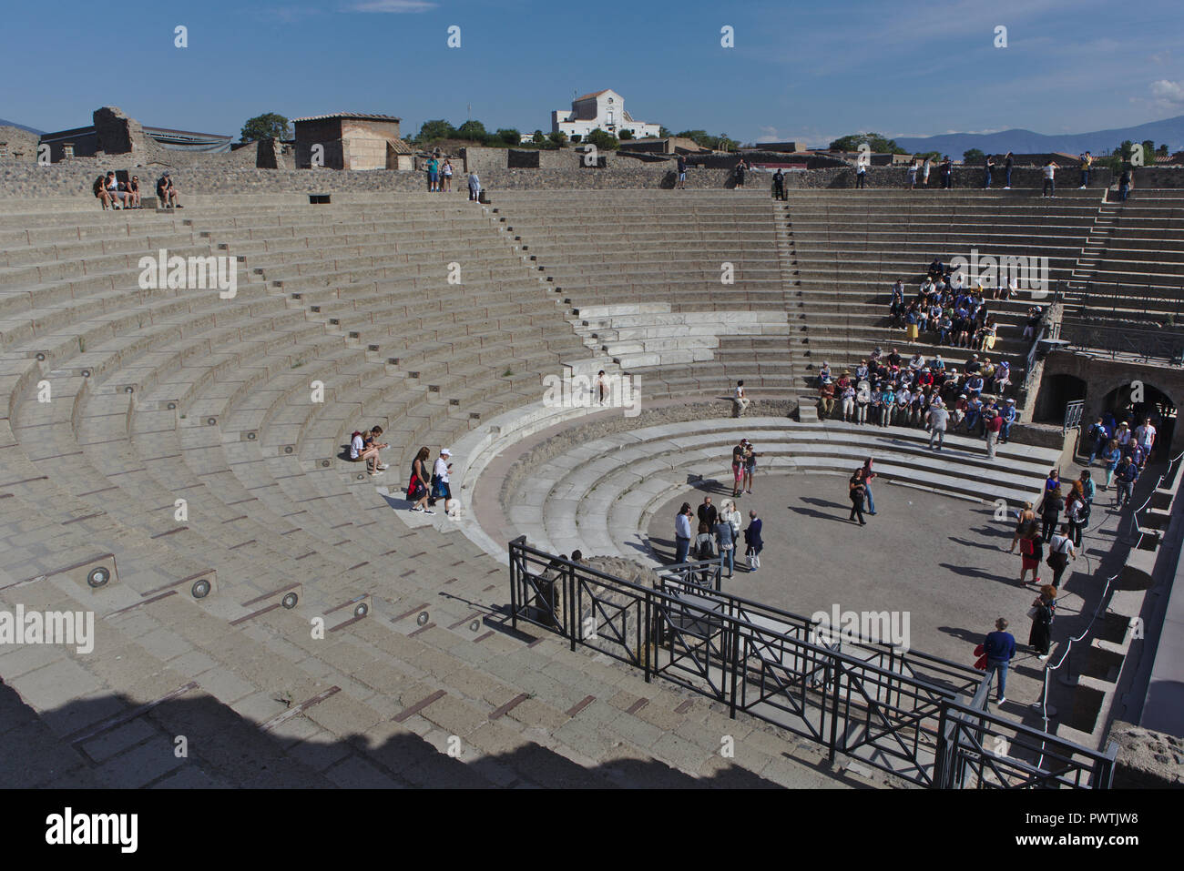 Fasi di Anfiteatro di Pompei Scavi Foto Stock