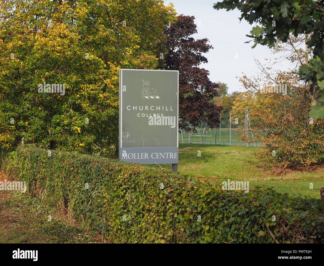 CAMBRIDGE, Regno Unito - circa ottobre 2018: Churchill College moller center Foto Stock