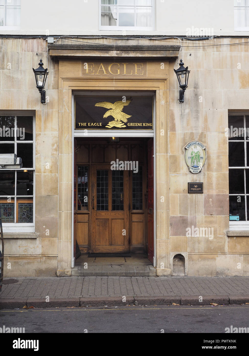 CAMBRIDGE, Regno Unito - circa ottobre 2018: la Eagle pub dove la scoperta del DNA è stato annunciato nel 1953 dagli scienziati del Laboratorio Cavendish Foto Stock