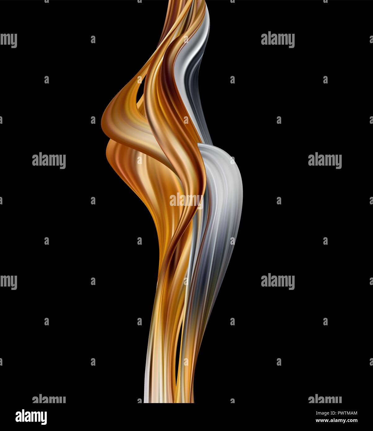 Abstract colorato sfondo vettoriale, color flow onda liquido per brochure design, sito web, flyer. Illustrazione Vettoriale