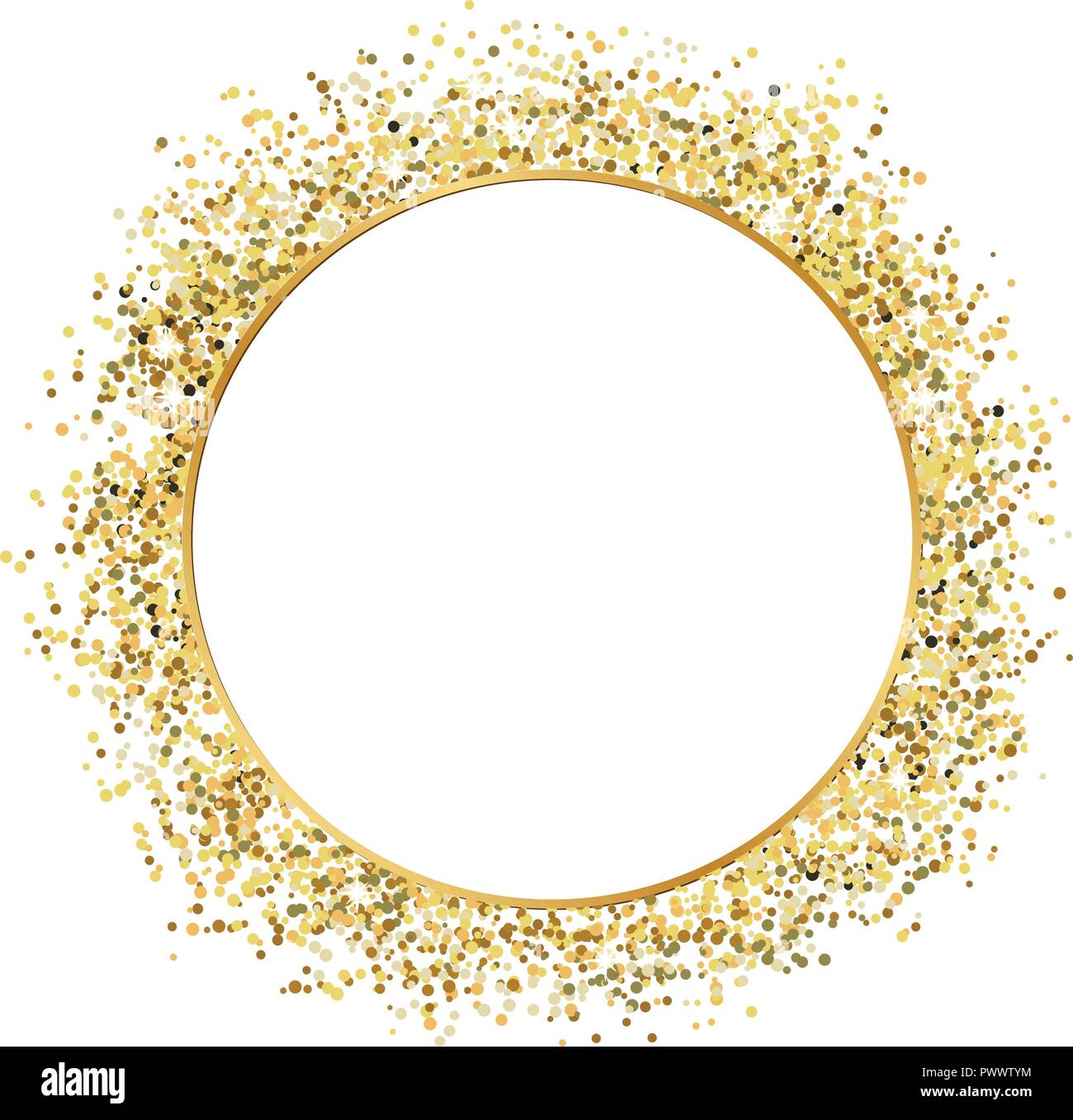 Vernice dorata e brillantini Illustrazione Vettoriale