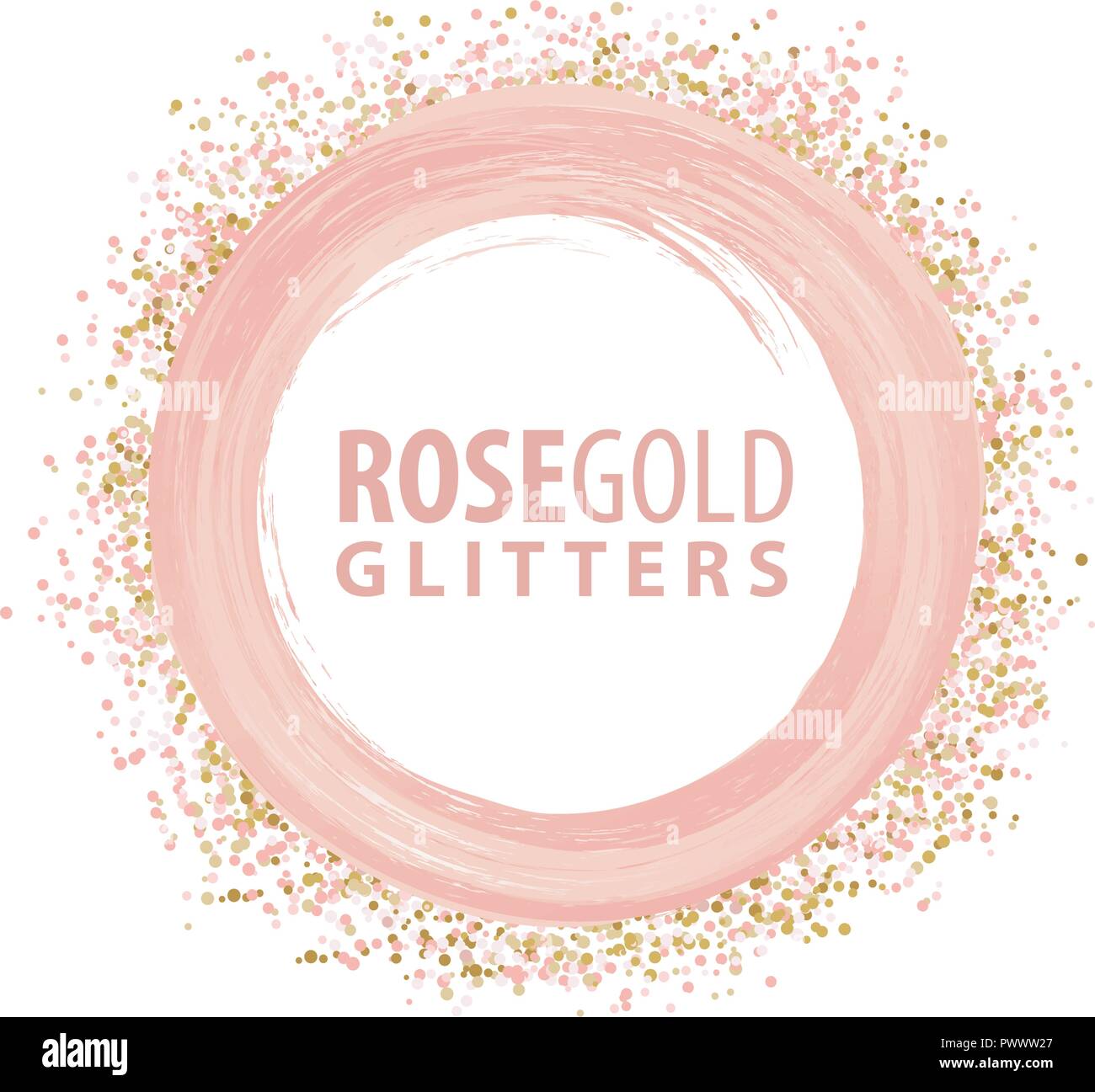 Oro rosa e vernice luccica Illustrazione Vettoriale