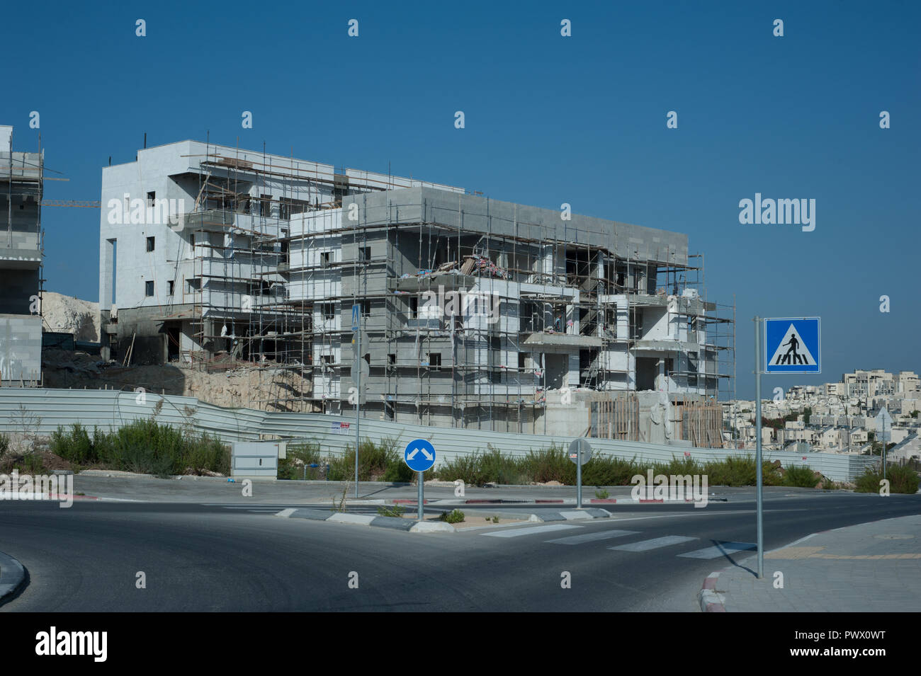 Edificio di nuova costruzione, durante il processo di build Foto Stock