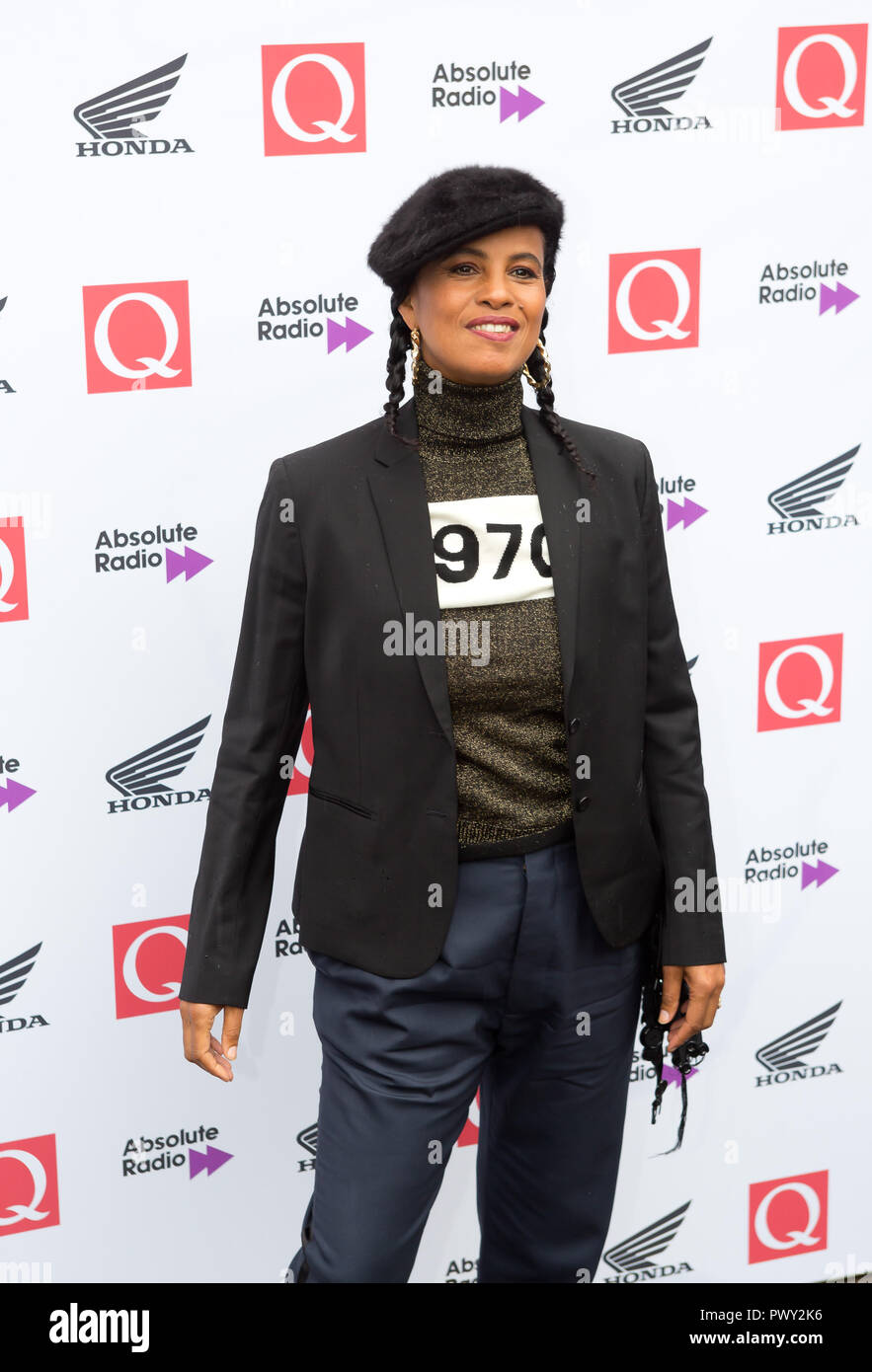 Londra, Regno Unito. 17 Ott 2018. Il Round House Chalk Farm Neneh Cherry arriva al Q Awards 2018 in associazione con Absolute radio Credit: Dean Fardell / Alamy Live News Feed / Alamy Live News Foto Stock