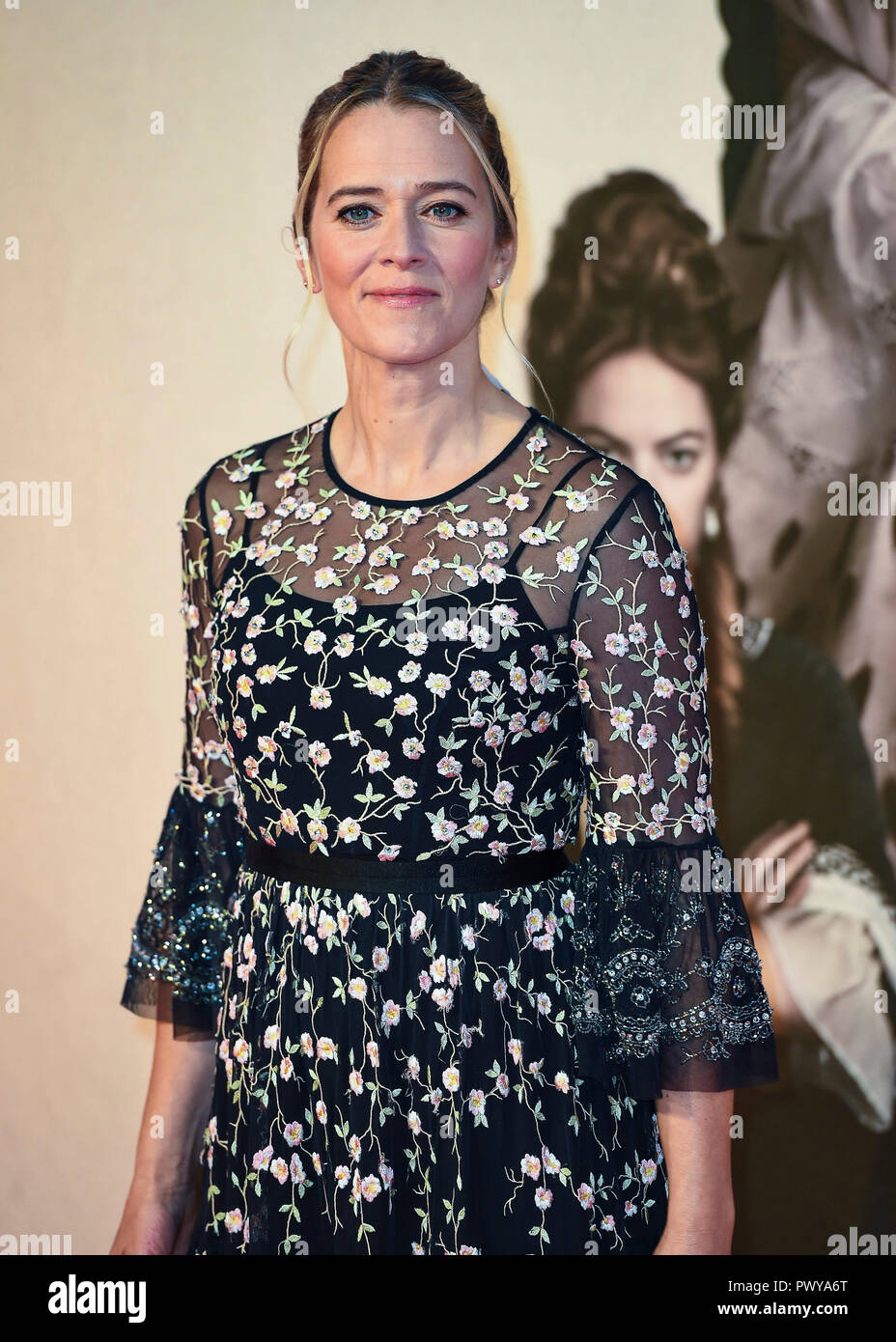 Edith Bowman assiste il Regno Unito Premiere del "favorito" & American Express a Gala La sessantaduesima BFI London Film Festival. Foto Stock