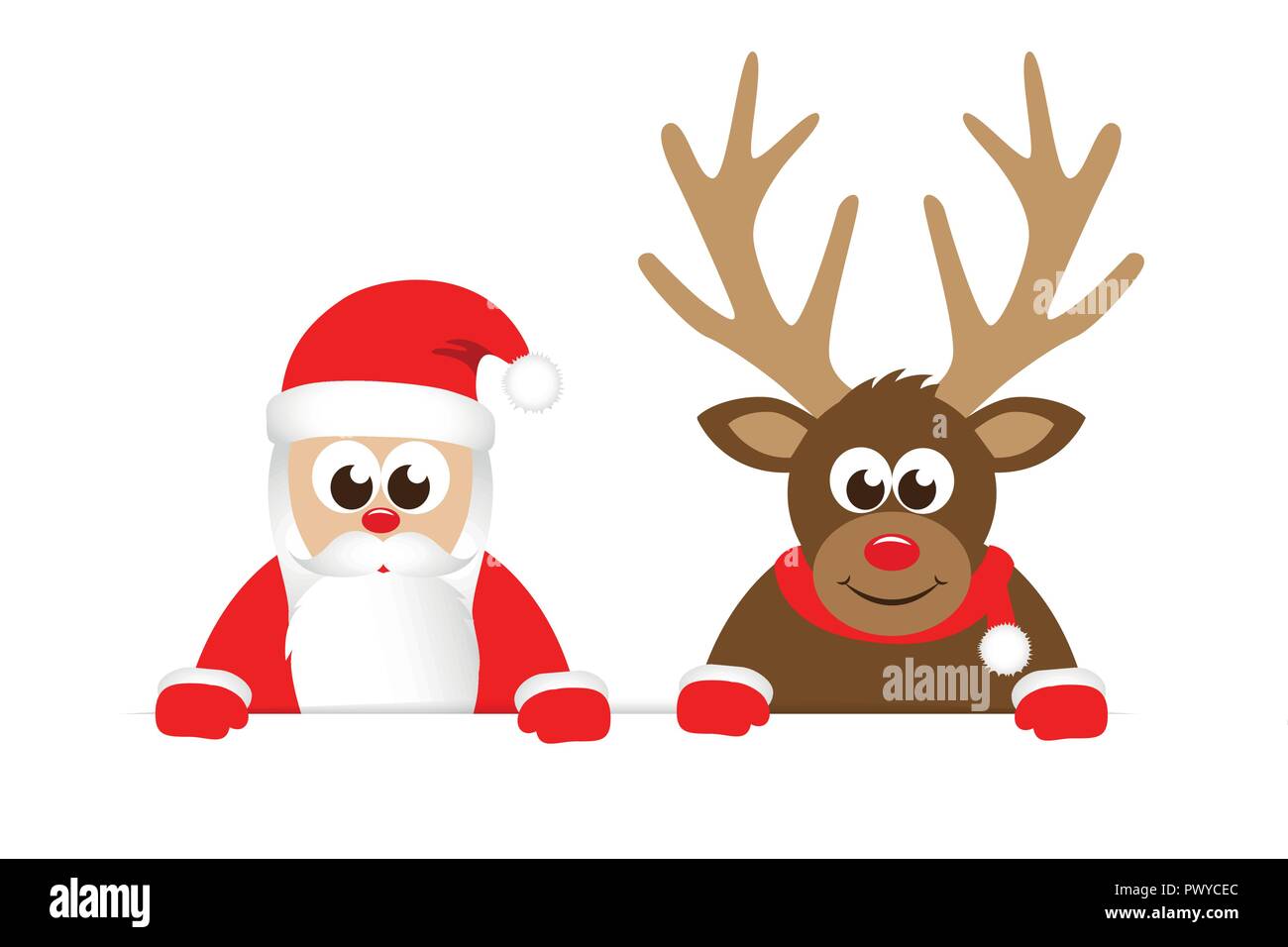 La renna e Babbo Natale Natale cartoon illustrazione vettoriale EPS10  Immagine e Vettoriale - Alamy