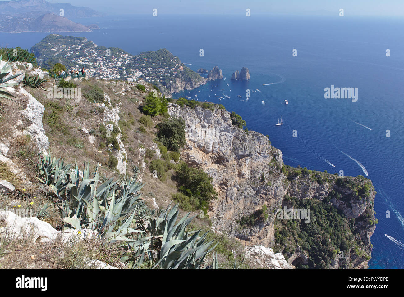 Vista dal monte solaro Foto Stock
