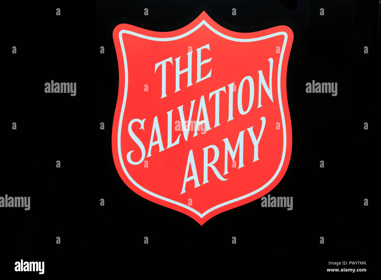 L'Esercito della Salvezza, logo, badge, England, Regno Unito Foto Stock