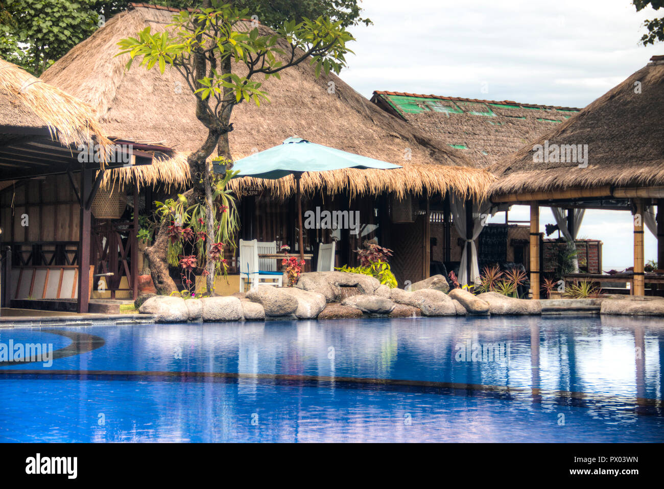 Albergo elegante camera con piscina privata in Pemuteran a Bali, in Indonesia Foto Stock