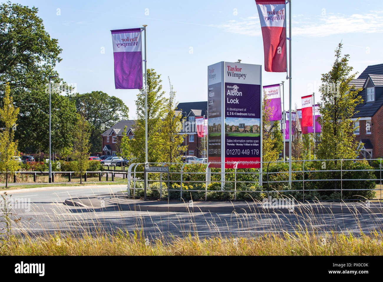 Albion bloccare un Taylor Wimpey sviluppo in Moston vicino a Sandbach CHESHIRE REGNO UNITO Foto Stock