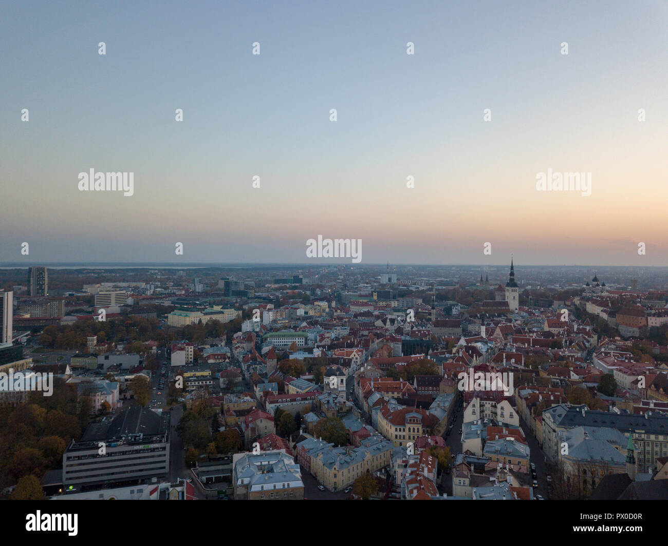 Antenna della città di Tallinn, Estonia Foto Stock