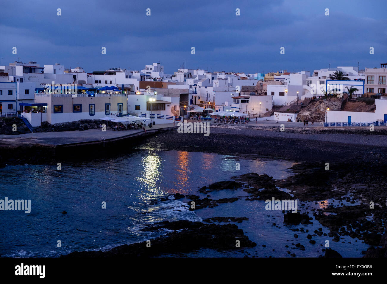 El Cotillo al crepuscolo Foto Stock