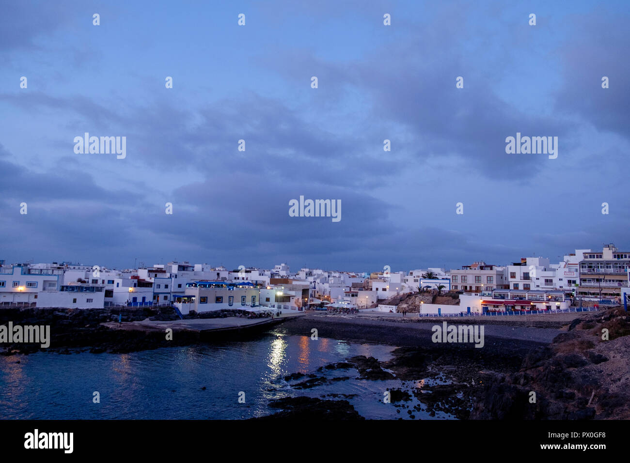 El Cotillo al crepuscolo Foto Stock
