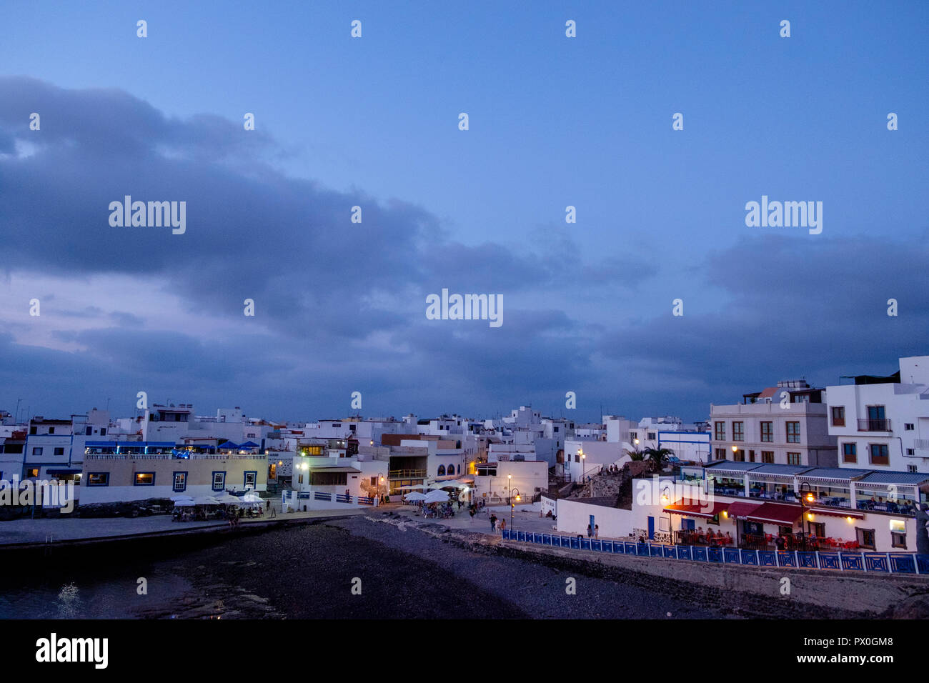 El Cotillo al crepuscolo Foto Stock