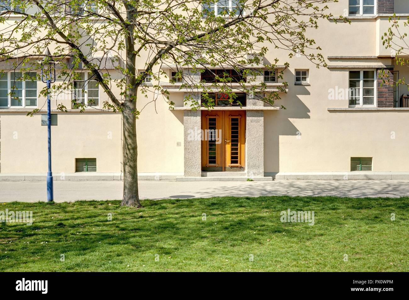 Wien, Gemeindebau des "Roten Wien - Vienna, Consiglio Tenement blocco, "rosso" di Vienna. Karl Marx-Hof, Heiligenstädter Straße 82-92, Karl Ehn 1927-1930 Foto Stock