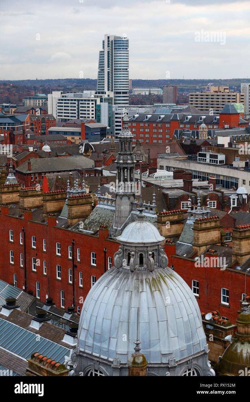 Leeds skyline 2013 da Leeds Observation Wheel Foto Stock