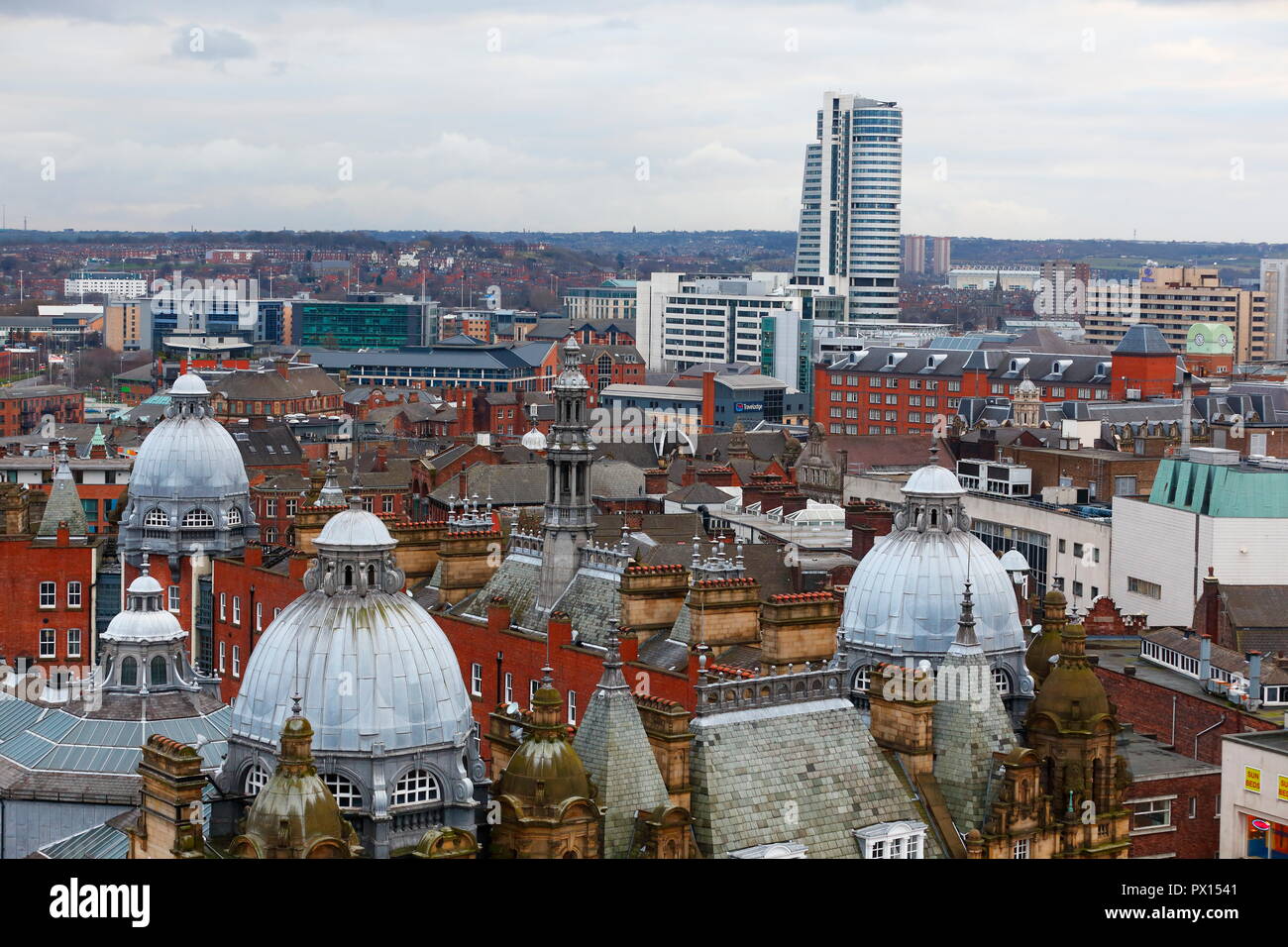 Leeds skyline 2013 da Leeds Observation Wheel Foto Stock