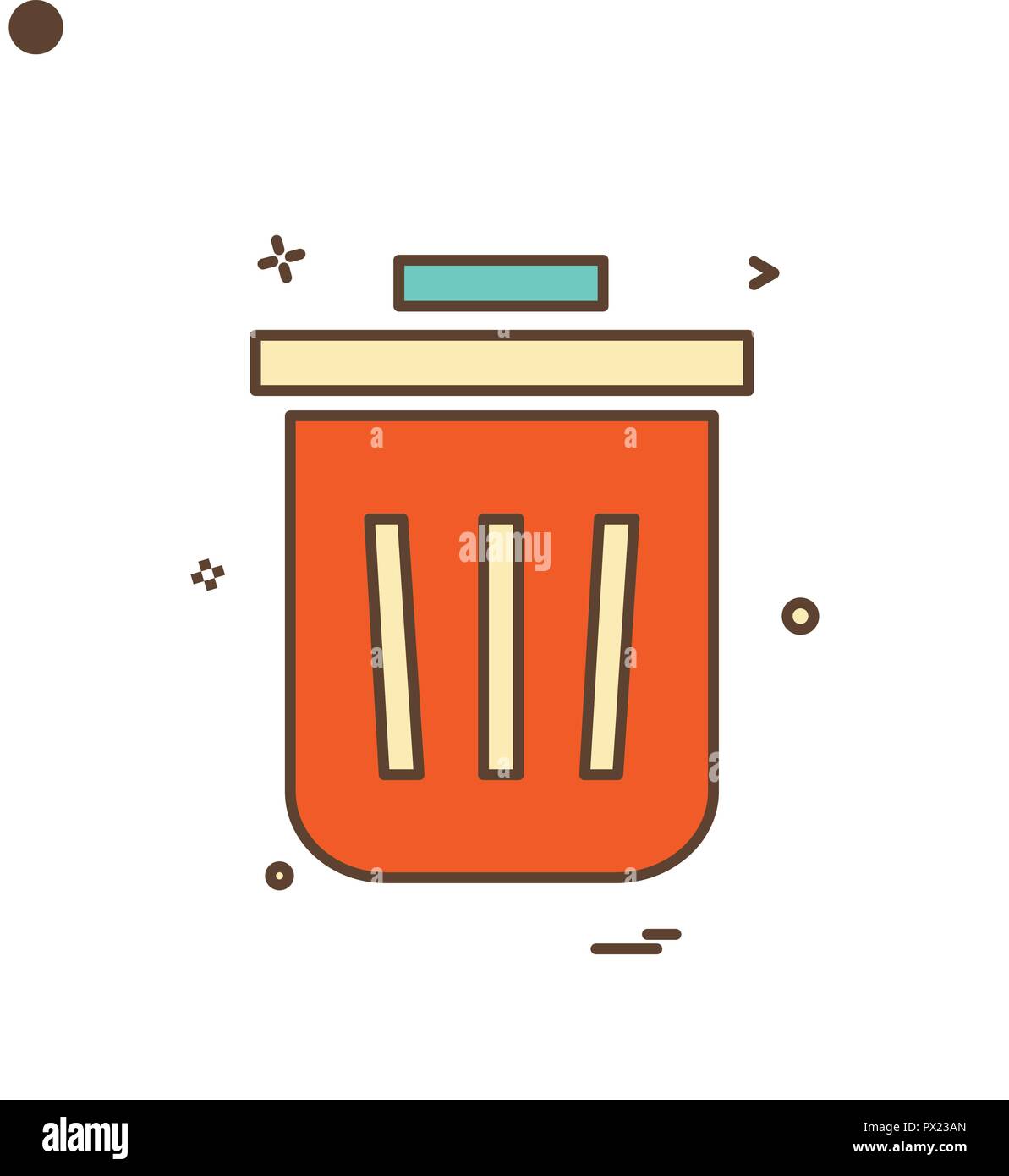 Bin bidone pieno di immondizia nel cestino di riciclo icona disegno  vettoriale Immagine e Vettoriale - Alamy