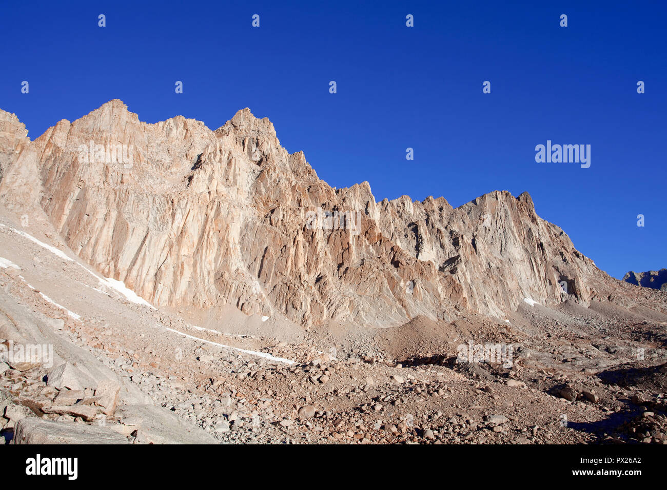 Il Monte Whitney, Eastern Sierra Nevada, in California, Stati Uniti d'America. Foto Stock