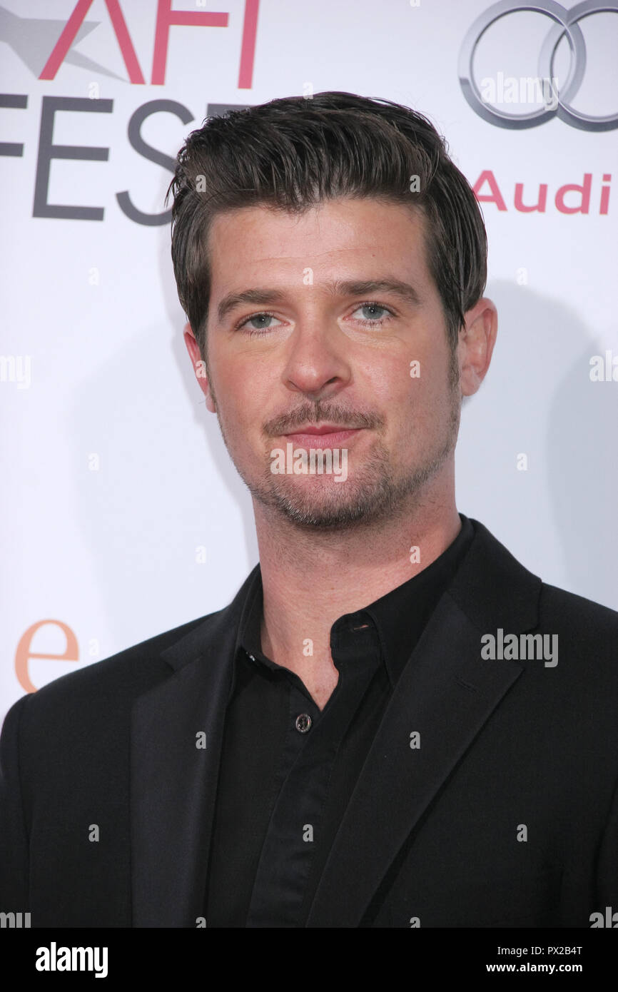 Robin Thicke 11/01/09 "preziosi" a Screening AFI Fest 2009 @ Grauman's Chinese Theater, Hollywood Foto di Ima Kuroda/HNW / PictureLux Novembre 1, 2009 Riferimento File # 33686 1005HNWPLX Foto Stock