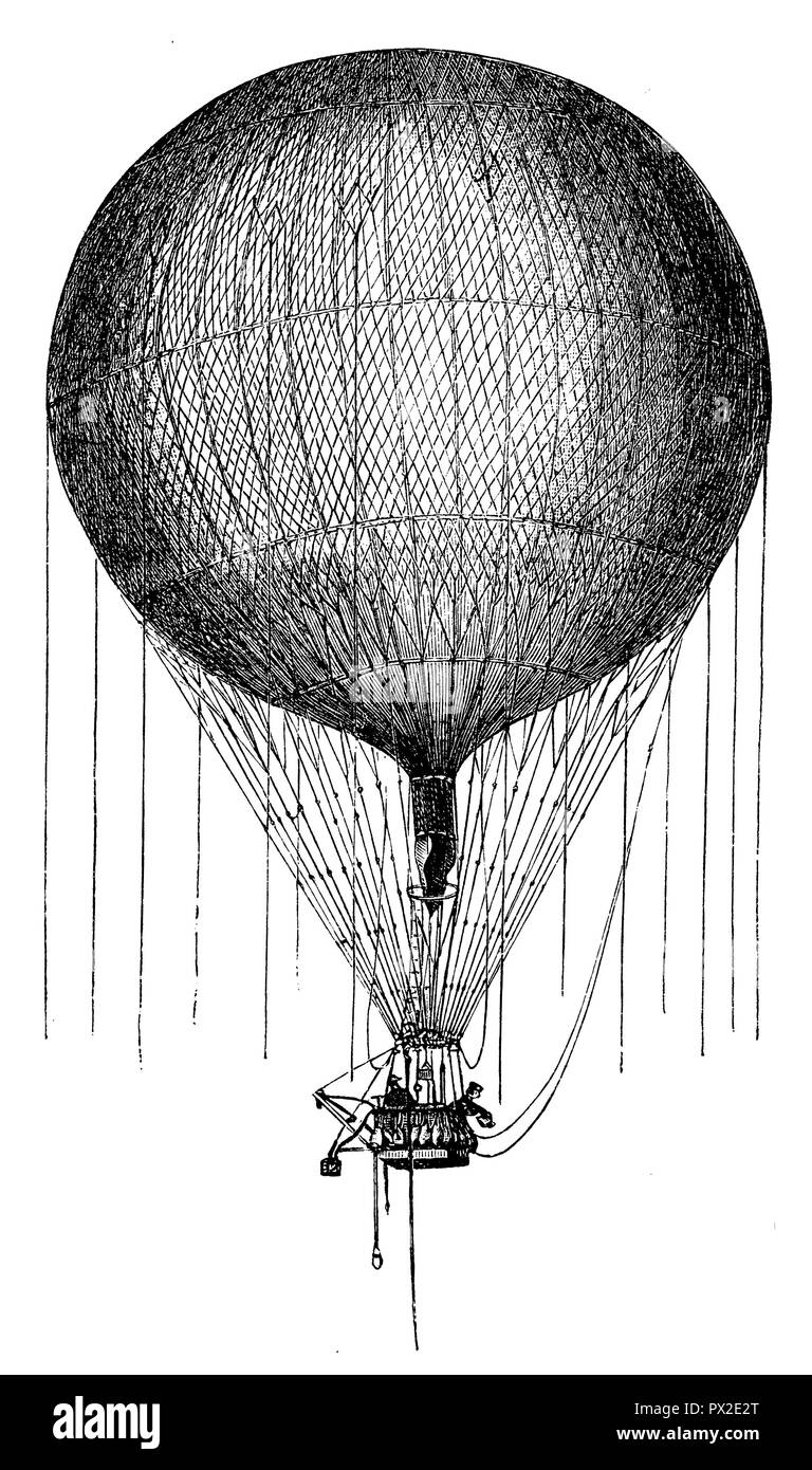 Palloncino 'Phoenix' della Associazione tedesca per la promozione della navigazione aerea (1893-1896), 1898 Foto Stock