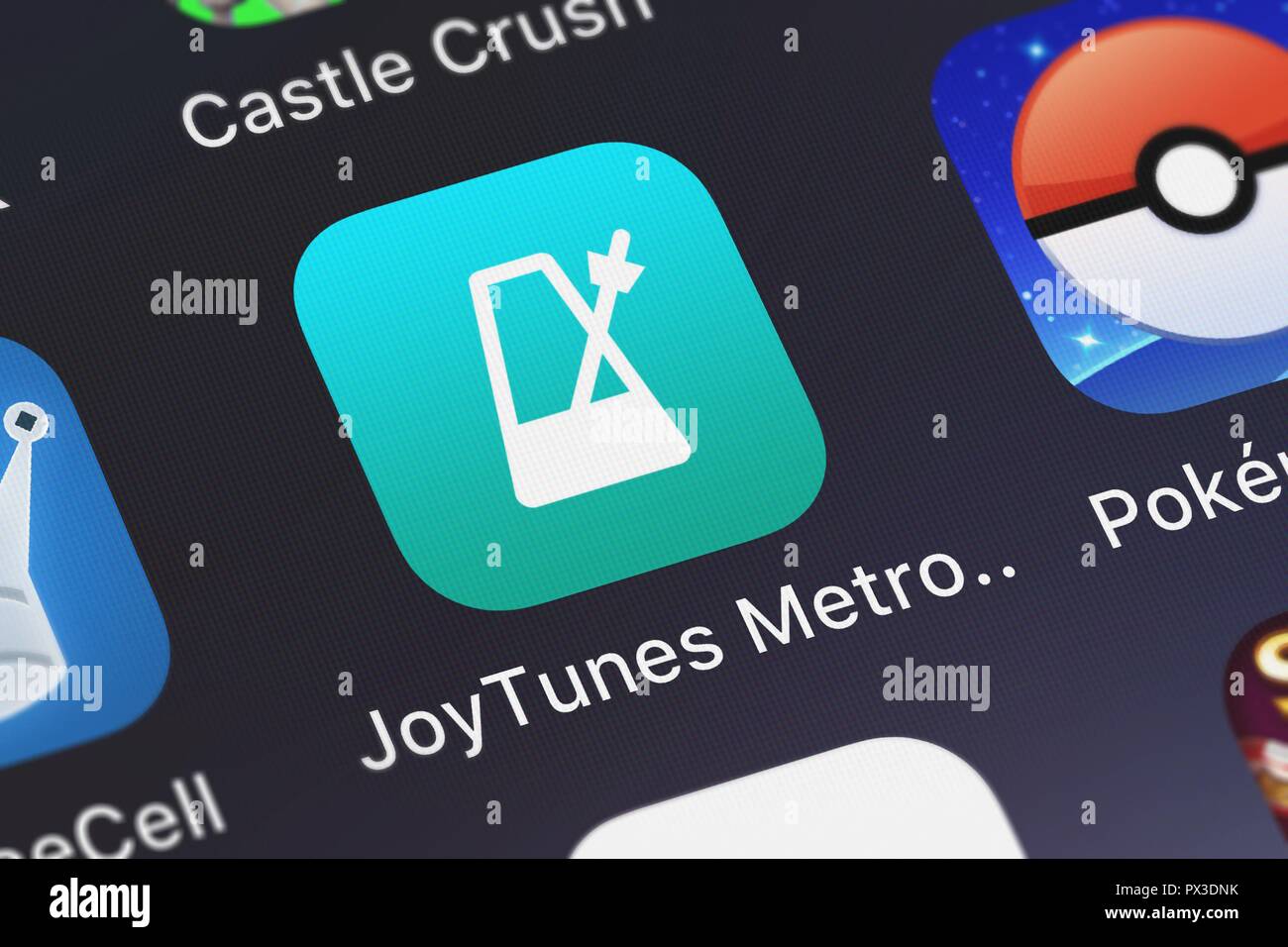 London, Regno Unito - 19 Ottobre 2018: Icona del mobile app JoyTunes metronomo da JoyTunes su un iPhone. Foto Stock