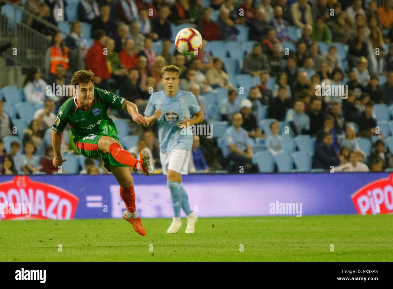 Vigo, Spagna. 20 ott; 2018. La Liga match tra Real Club Celta de Vigo e Deportivo Alaves in Balaidos stadium; Vigo; Punteggio finale 0-1. Credito: Brais Seara/Alamy Live News Foto Stock