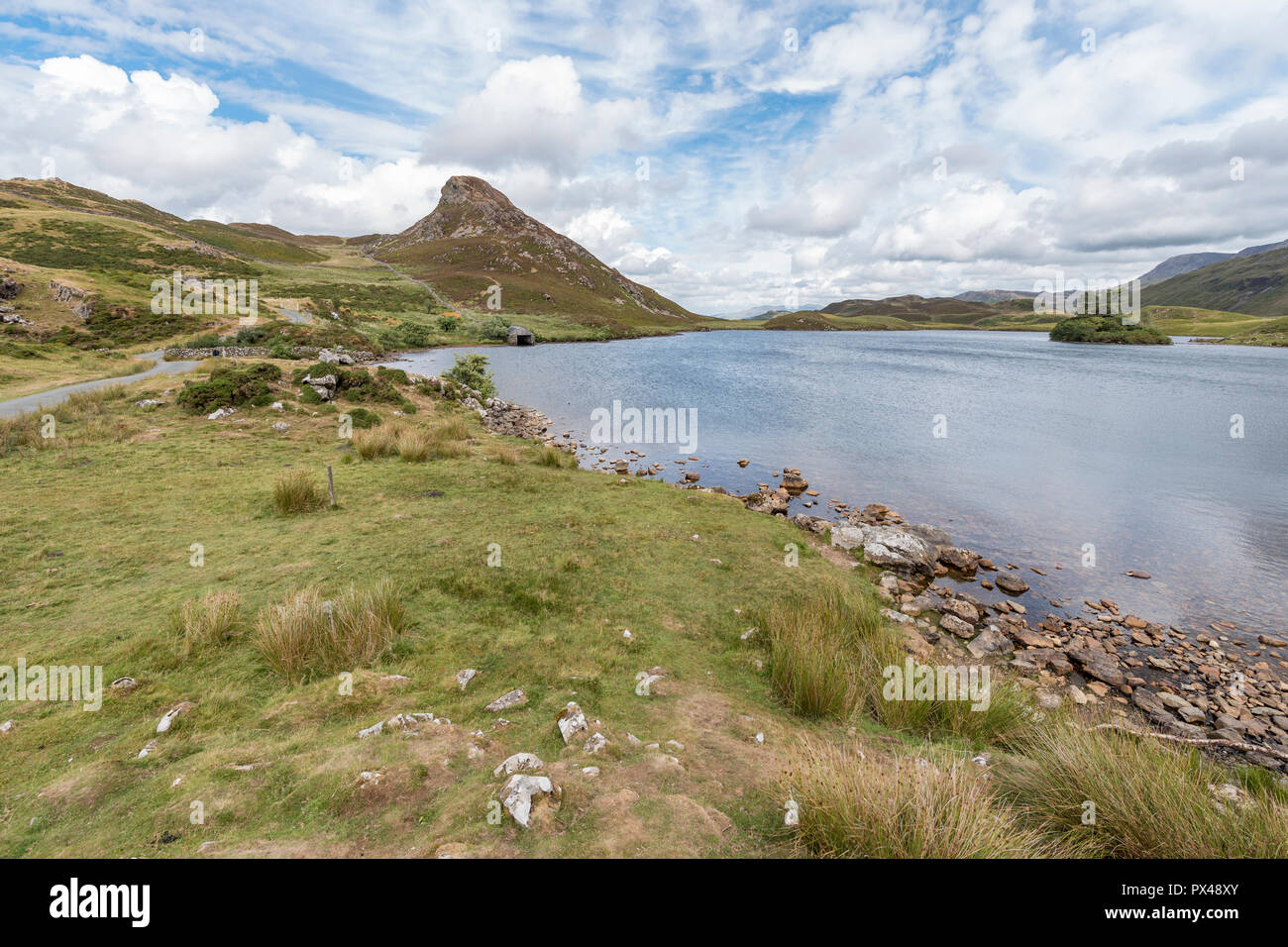 Cregennan laghi nel Parco Nazionale di Snowdonia Foto Stock