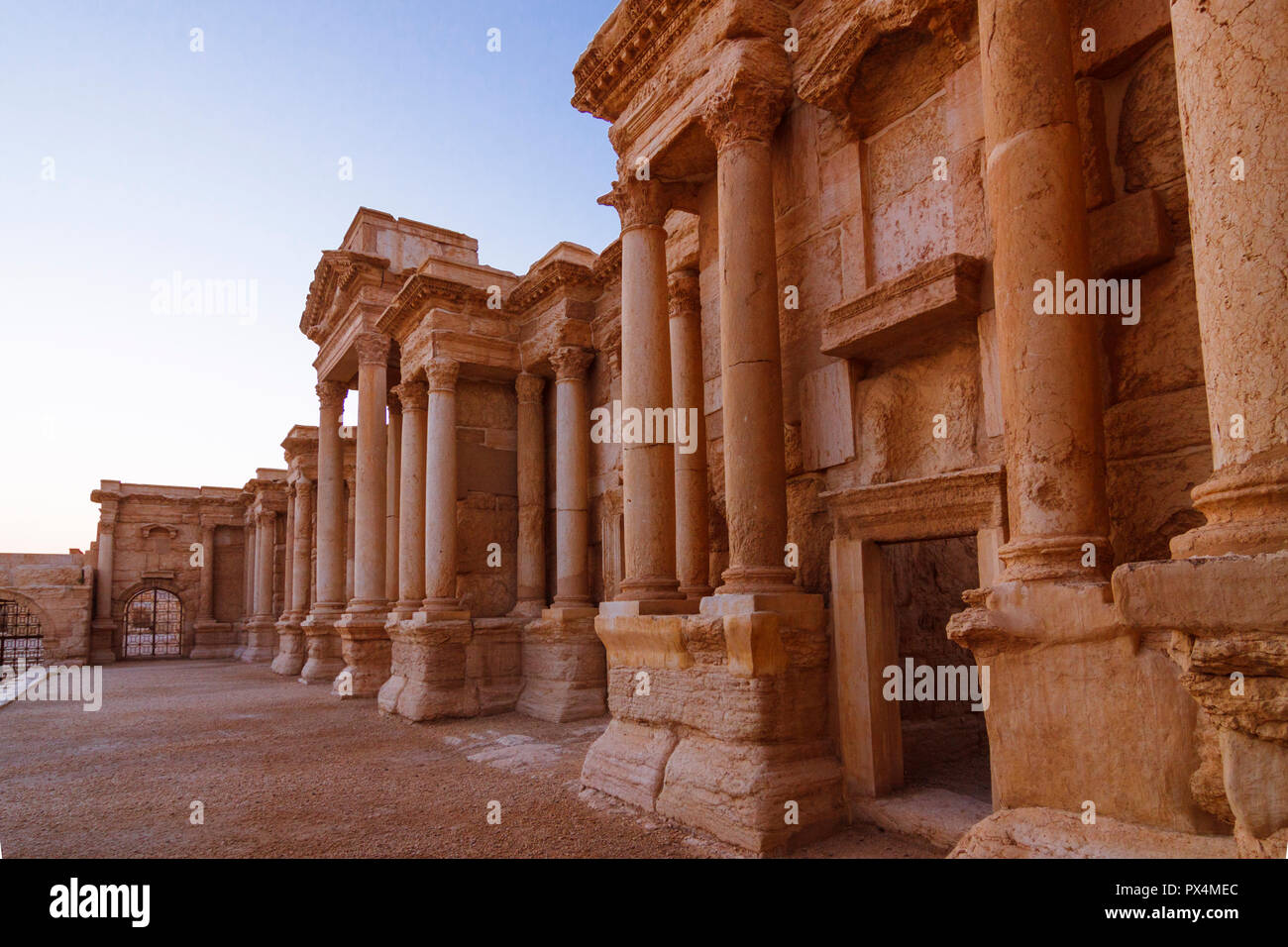 Palmyra, Homs Governatorato, Siria - Maggio 27th, 2009 : stadio del secondo secolo D.C. il teatro romano di Palmyra che rimane ancora in gran parte intatto dopo t Foto Stock