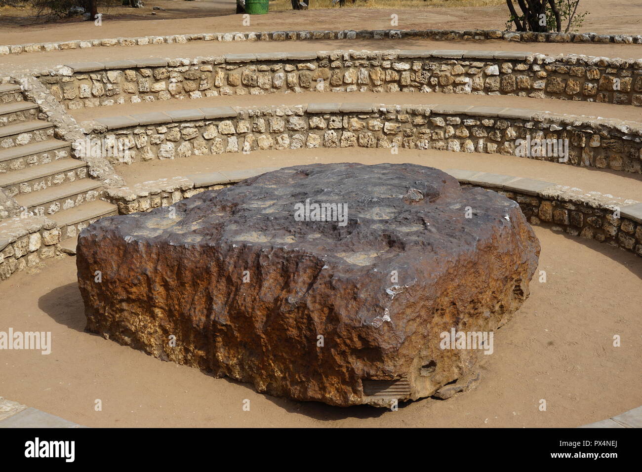 Hoba-Meteorit, grösster gefundener Meteorit der Erde, Hoba West Farm, Republik Namibia, Afrika Foto Stock
