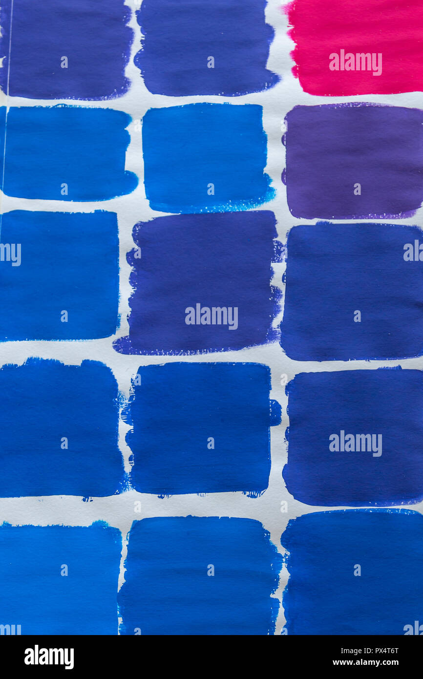 Rosso Blu grafico a colori Foto Stock